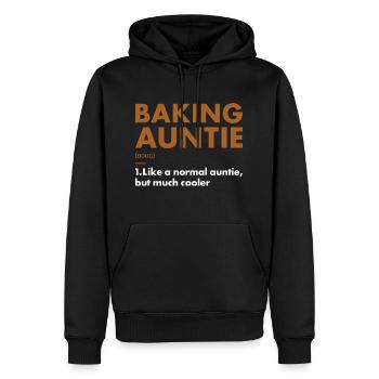 Baker Auntie Définition Cuisson - Sweat à capuche Premium bio Homme - noir - Devant - Nico (187cm)