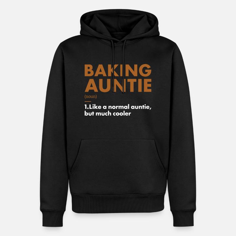 Baker Auntie Definition Baking - Männer Premium Bio Hoodie - Schwarz