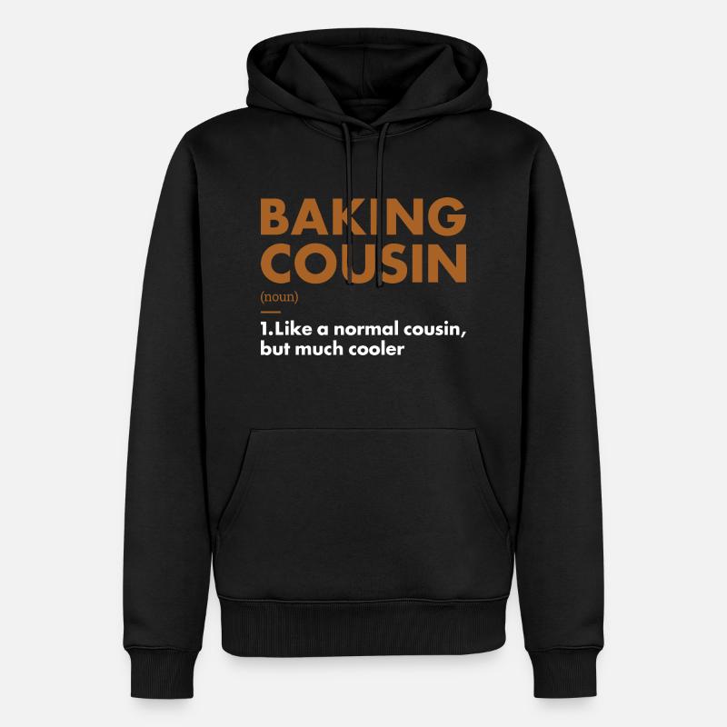 Baker Cousin Definition Baking - Männer Premium Bio Hoodie - Schwarz