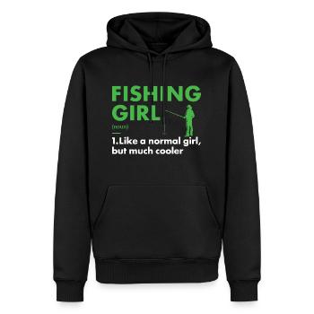 Fisher Girl Definition Fishing - Männer Premium Bio Hoodie - Schwarz - Vorne - Nico (187cm)