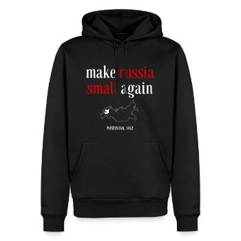 Moscovia 1462 Make Russia Small Again - Männer Premium Bio Hoodie - Schwarz - Vorne - Nico (187cm)