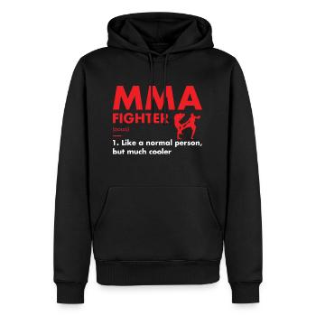 Sport Fighter Definition MMA - Männer Premium Bio Hoodie - Schwarz - Vorne - Nico (187cm)