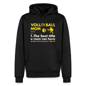Sport Maman Définition Volleyball - Sweat à capuche Premium bio Homme - noir - Devant - Nico (187cm)