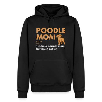 Définition de maman caniche - Sweat à capuche Premium bio Homme - noir - Devant - Nico (187cm)