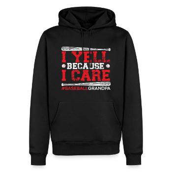 Baseball-opa Trägt Baseball-liebhaber-großvater - Männer Premium Bio Hoodie - Schwarz - Vorne - Nico (187cm)