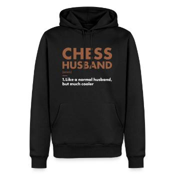 Chess Player Husband Definition Chess - Männer Premium Bio Hoodie - Schwarz - Vorne - Nico (187cm)
