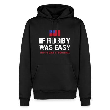 Le rugby était facile, ils l’appelleraient Football Samoa Rugby - Sweat à capuche Premium bio Homme - noir - Devant - Nico (187cm)