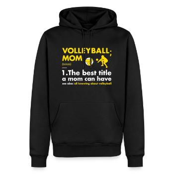 Sport Maman Définition Volleyball - Sweat à capuche Premium bio Homme - noir - Devant - Nico (187cm)