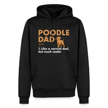 Poodle Dad Definition - Männer Premium Bio Hoodie - Schwarz - Vorne - Nico (187cm)