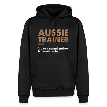 Dog Aussie Trainer Definition - Men’s Premium Organic Hoodie - black - Front - Nico (187cm)