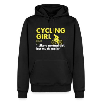 Sport Fille Cyclisme - Sweat à capuche Premium bio Homme - noir - Devant - Nico (187cm)