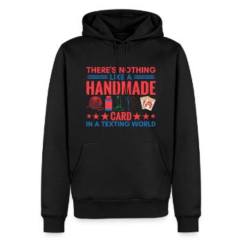 Karten Basteln Künstler Geschenk-Idee - Männer Premium Bio Hoodie - Schwarz - Vorne - Nico (187cm)