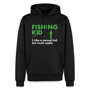 Fisher Kid Définition Pêche - Sweat à capuche Premium bio Homme - noir - Devant - Nico (187cm)