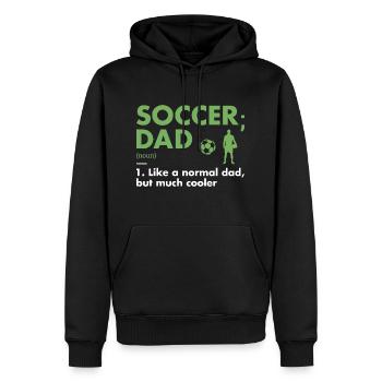Sport Dad Definition Soccer - Männer Premium Bio Hoodie - Schwarz - Vorne - Nico (187cm)