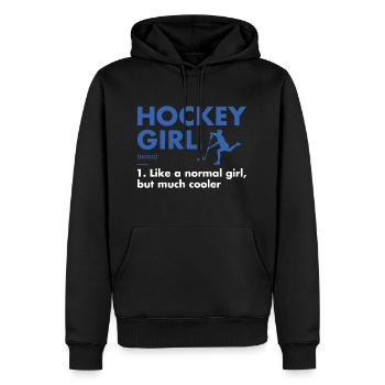 Sport Girl Definition Hockey - Männer Premium Bio Hoodie - Schwarz - Vorne - Nico (187cm)