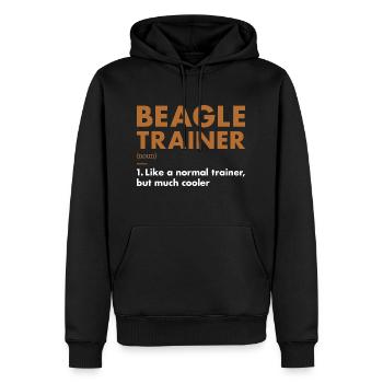 Beagle Trainer Definiton - Männer Premium Bio Hoodie - Schwarz - Vorne - Nico (187cm)