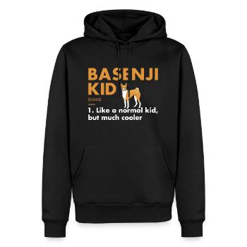 Chien Basenji Kid Définition - Sweat à capuche Premium bio Homme - noir - Devant - Nico (187cm)