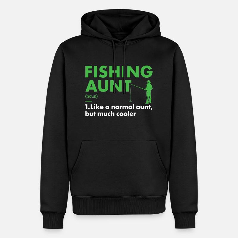 Fisher Aunt Définition Pêche - Sweat à capuche Premium bio Homme - noir