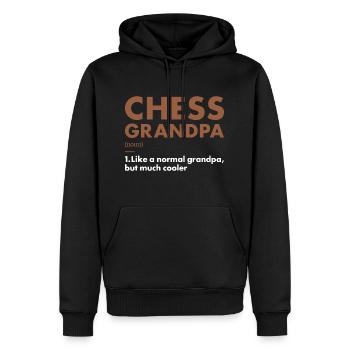Chess Player Grandpa Definition Chess - Männer Premium Bio Hoodie - Schwarz - Vorne - Nico (187cm)