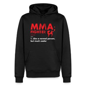 Sport Fighter Definition MMA - Männer Premium Bio Hoodie - Schwarz - Vorne - Nico (187cm)