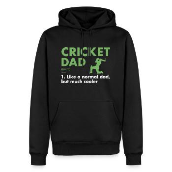 Sport Dad Definition Cricket - Männer Premium Bio Hoodie - Schwarz - Vorne - Nico (187cm)