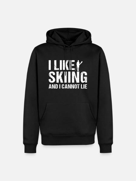 Sport I Like Skiing - Men’s Premium Organic Hoodie - black