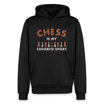 Chess Is My Favorite Sport Chess Player - Männer Premium Bio Hoodie - Schwarz - Vorne - Nico (187cm)