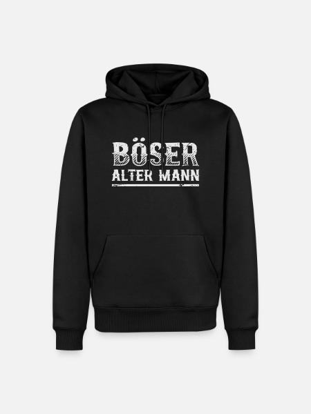 Böser Alter Mann - Männer Premium Bio Hoodie - Schwarz