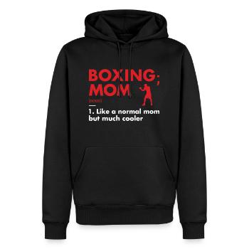 Sport Maman Définition Boxe - Sweat à capuche Premium bio Homme - noir - Devant - Nico (187cm)