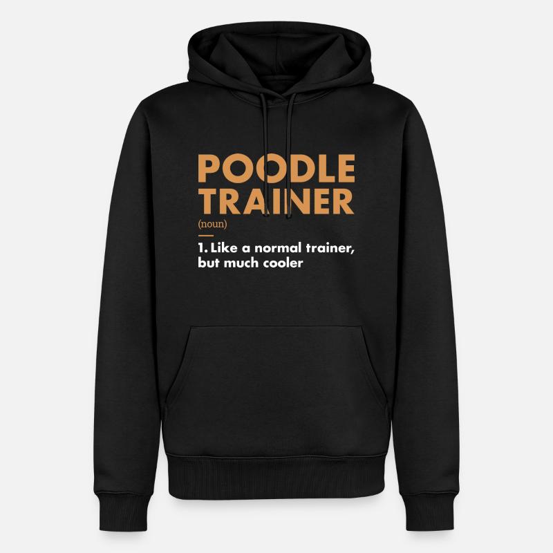Poodle Trainer Definiton - Männer Premium Bio Hoodie - Schwarz