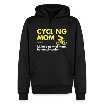 Sport Maman Cyclisme - Sweat à capuche Premium bio Homme - noir - Devant - Nico (187cm)