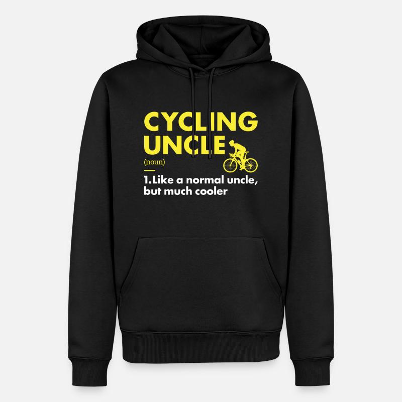 Sport Oncle Cyclisme - Sweat à capuche Premium bio Homme - noir