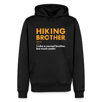 Randonneur Brother Définition Randonnée - Sweat à capuche Premium bio Homme - noir - Devant - Nico (187cm)