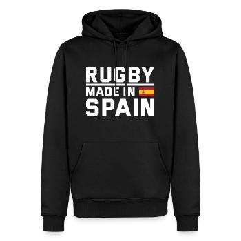 Rugby Made From Spain Rugby - Männer Premium Bio Hoodie - Schwarz - Vorne - Nico (187cm)