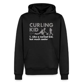Sport Kid Définition Curling - Sweat à capuche Premium bio Homme - noir - Devant - Nico (187cm)
