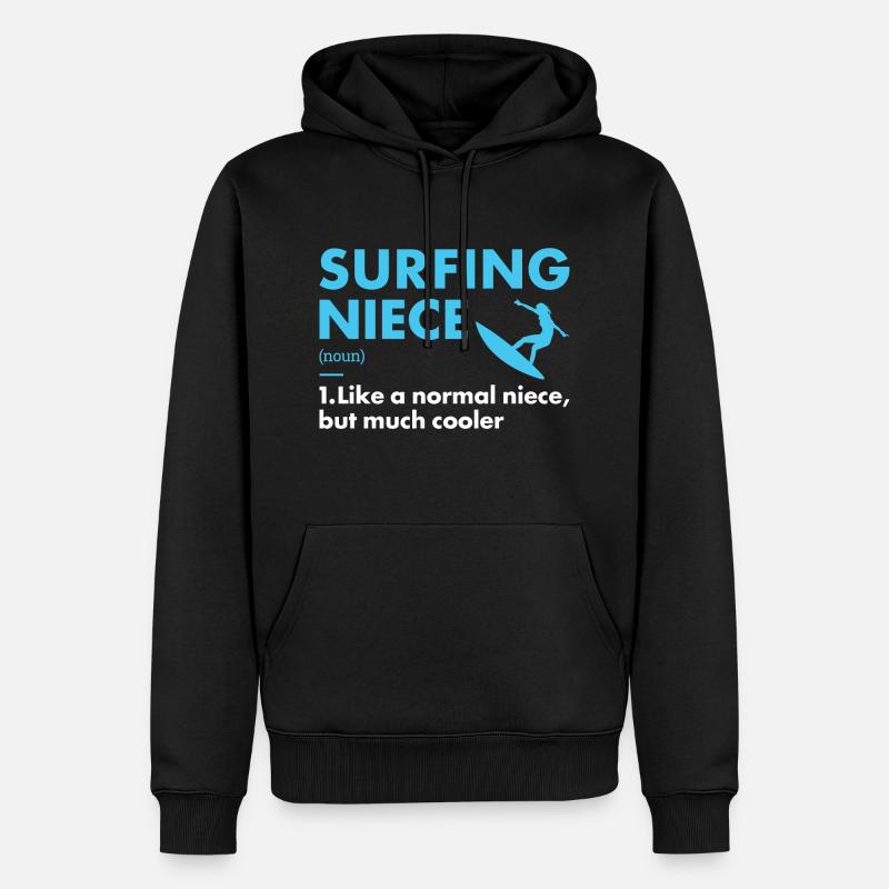 Sport Nièce Surf - Sweat à capuche Premium bio Homme - noir