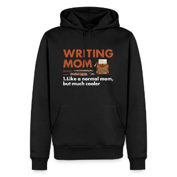 Writer Mom Definition Writing - Men’s Premium Organic Hoodie - black - Front - Nico (187cm)