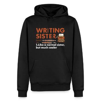 Writer Sister Definition Writing - Men’s Premium Organic Hoodie - black - Front - Nico (187cm)