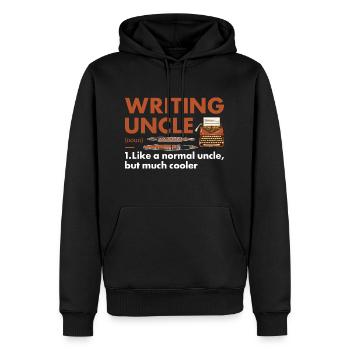 Writer Uncle Definition Writing - Men’s Premium Organic Hoodie - black - Front - Nico (187cm)