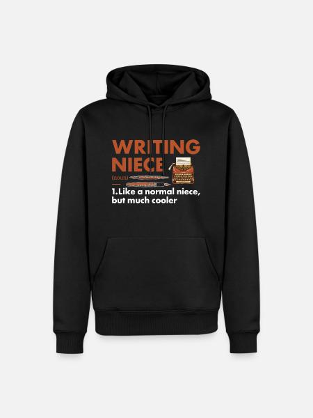 Writer Niece Definition Writing - Männer Premium Bio Hoodie - Schwarz