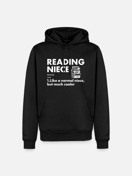 Reader Niece Definition Reading - Men’s Premium Organic Hoodie - black