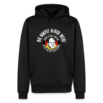 Die Ampel muss weg - Männer Premium Bio Hoodie - Schwarz - Vorne - Nico (187cm)