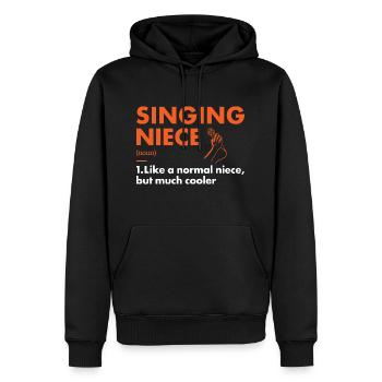Singer Niece Definition Singing - Männer Premium Bio Hoodie - Schwarz - Vorne - Nico (187cm)