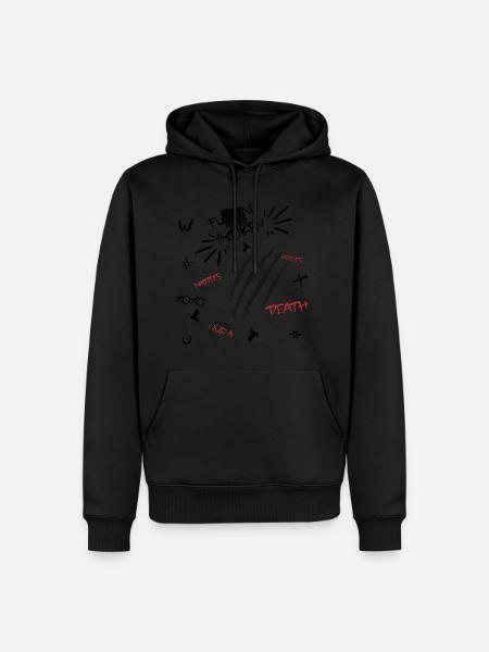 Broken Emo Design - Men’s Premium Organic Hoodie - black