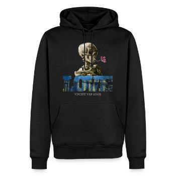 Skull flower. Love Van Gogh. - Men’s Premium Organic Hoodie - black - Front - Nico (187cm)