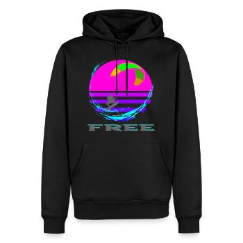Kitesurfing - Männer Premium Bio Hoodie - Schwarz - Vorne - Nico (187cm)