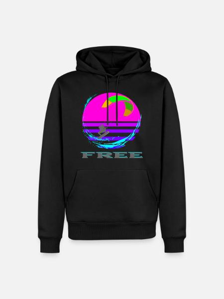 Kitesurfing - Männer Premium Bio Hoodie - Schwarz