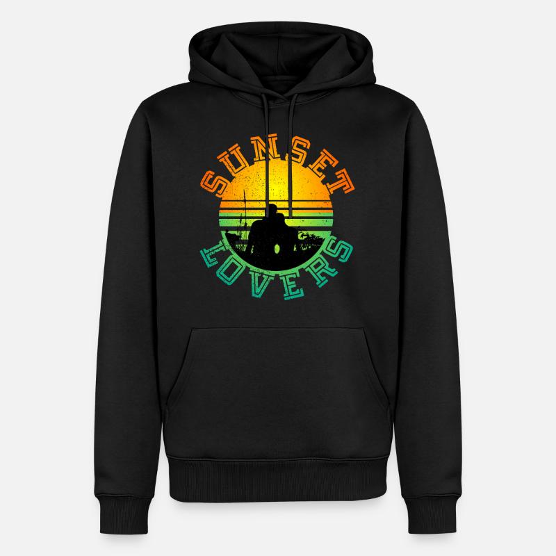 Sonnenuntergang 3 - Männer Premium Bio Hoodie - Schwarz