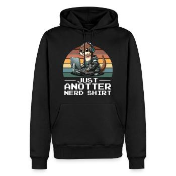 Gaming Otter PC Tech Geek Funny Anotter Nerd Chemise - Sweat à capuche Premium bio Homme - noir - Devant - Nico (187cm)