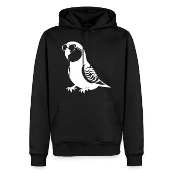Lustiger Vogel mit Sonnenbrille Cool Bourke's Parak - Männer Premium Bio Hoodie - Schwarz - Vorne - Nico (187cm)